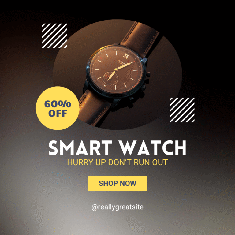 Red Black Smart Wrist Watch Sale Promotion Instagram Post (1)